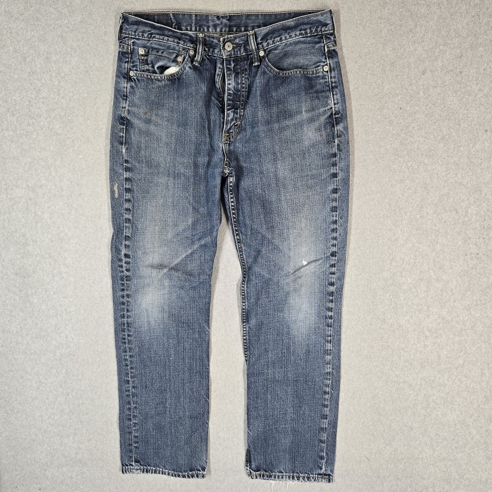 Levi's 514 Men Jeans 34X30 Blue Denim Straight Fit 28" Inseam READ